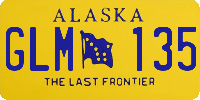 AK license plate GLM135