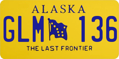 AK license plate GLM136