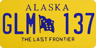 AK license plate GLM137