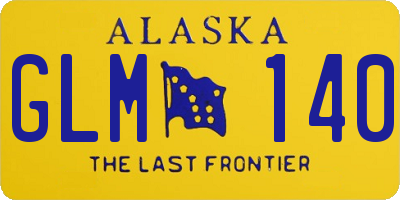 AK license plate GLM140