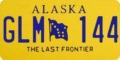 AK license plate GLM144