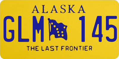 AK license plate GLM145