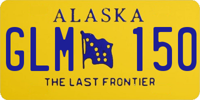 AK license plate GLM150
