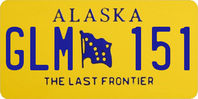 AK license plate GLM151