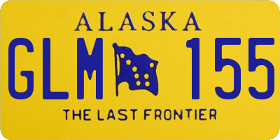 AK license plate GLM155