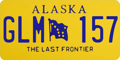 AK license plate GLM157