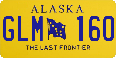 AK license plate GLM160