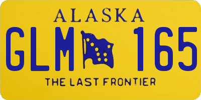 AK license plate GLM165