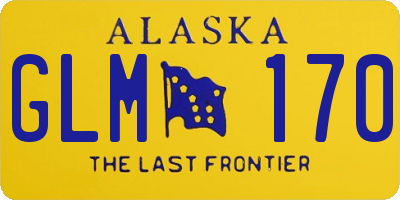 AK license plate GLM170