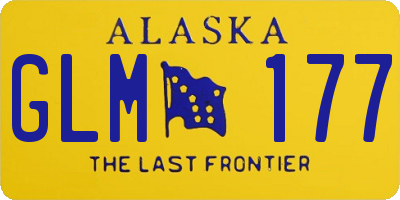 AK license plate GLM177