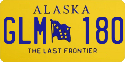 AK license plate GLM180