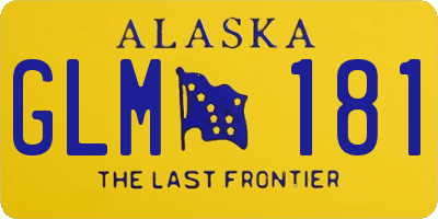 AK license plate GLM181