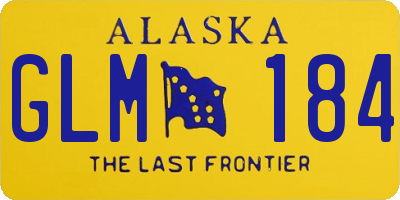 AK license plate GLM184
