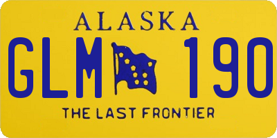 AK license plate GLM190