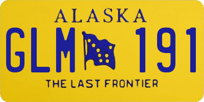AK license plate GLM191