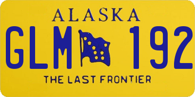 AK license plate GLM192