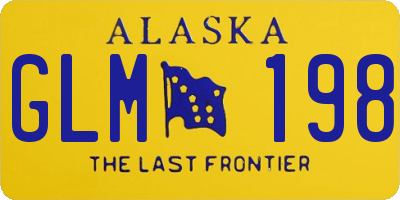 AK license plate GLM198