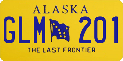 AK license plate GLM201