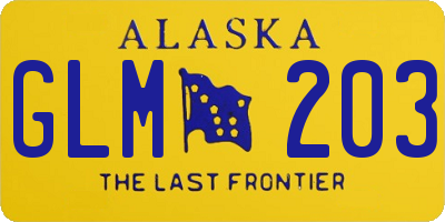 AK license plate GLM203