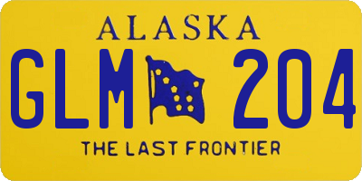 AK license plate GLM204
