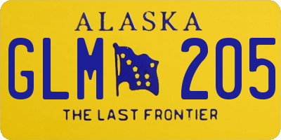 AK license plate GLM205