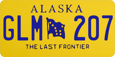 AK license plate GLM207