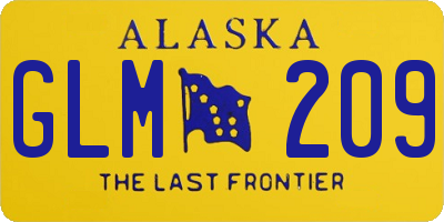 AK license plate GLM209