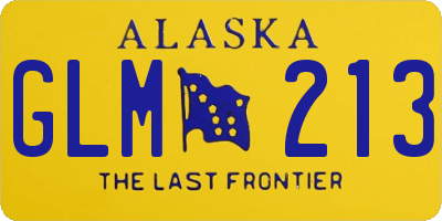 AK license plate GLM213