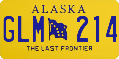 AK license plate GLM214