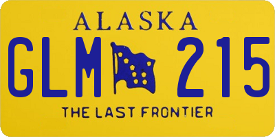 AK license plate GLM215
