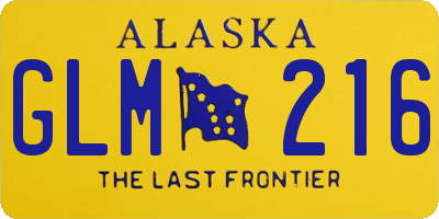 AK license plate GLM216