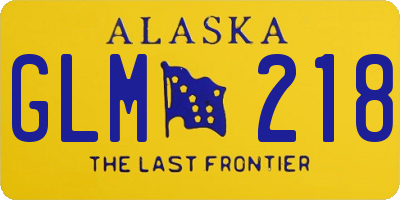 AK license plate GLM218