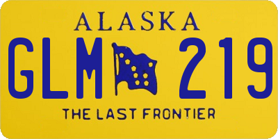 AK license plate GLM219