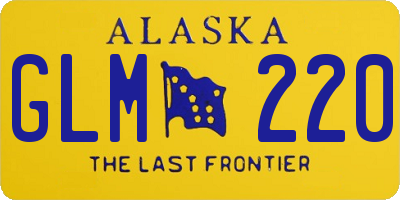 AK license plate GLM220