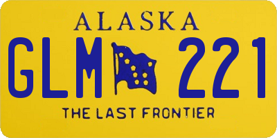 AK license plate GLM221