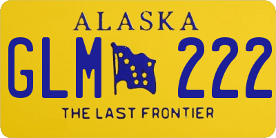 AK license plate GLM222