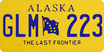AK license plate GLM223
