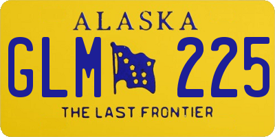AK license plate GLM225