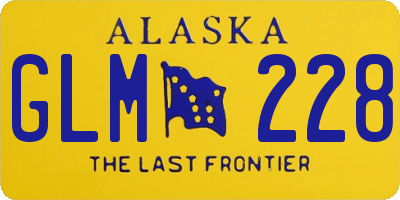 AK license plate GLM228