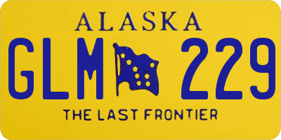 AK license plate GLM229