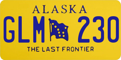 AK license plate GLM230