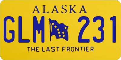 AK license plate GLM231