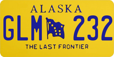 AK license plate GLM232