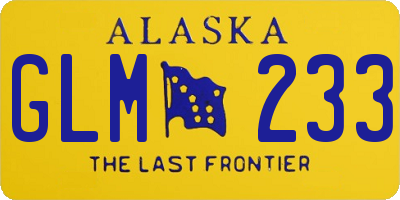 AK license plate GLM233