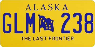 AK license plate GLM238