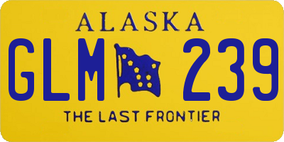 AK license plate GLM239