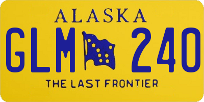 AK license plate GLM240