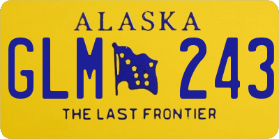 AK license plate GLM243