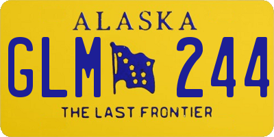 AK license plate GLM244