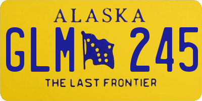 AK license plate GLM245